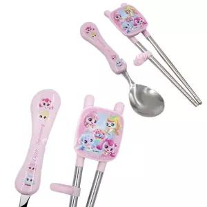 도시락 가방 스푼 젓가락 세트 진공타입 스테인리스 수저 어린이용 식기 세트 휴대용 케이스