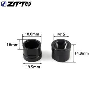 ZTTO 자전거 쓰루 액슬 너트 M15 M12 P1.0 허브 샤프트 캡 액세서리 교체 부품
