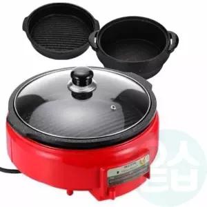 위센티브 분리형 원형 그릴팬 전기구이팬