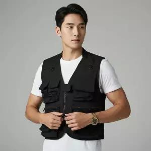 통기성 메쉬 멀티 포켓 작업 조끼 2XL 남성 등산 낚시용 아웃도어