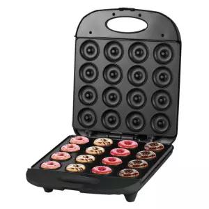 хлебопечка 새로운 온도 조절 16 홀 양면 가열 도넛 기계 케이크 디저트 빵 제조기