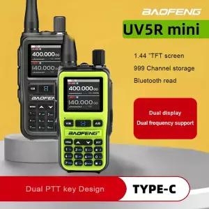 바오펑 UV-5R 미니 에어밴드 수신 VHF UHF 라디오 블루투스 프로그래밍 무선 주파수 복사 VOX 무전기