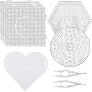 2.6mm 대형 투명 플라스틱 퓨즈 보드 비즈 Pegboards 하마 족집게 를위한 크리 에이 티브 DIY 쥬얼리 공예