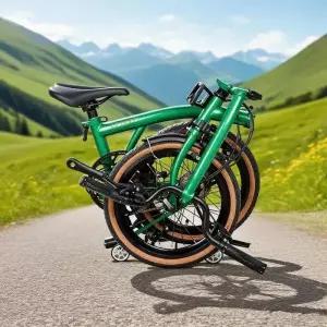 라이트프로 휴대용 외부 9단 접이식 자전거 R9A 16인치 삼단 강철 프레임