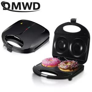 DMWD 홈 스위트 도넛 아침 식사 기계 2 메이커 빠른 가열 비 스틱 코팅 디저트 220V