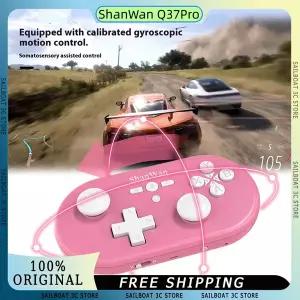 호환  ShanWan Q37Pro 게임 컨트롤러 휴대용 무선 블루투스 게임패드 PC IOS ANDROID Steam 4모드용 홀 조
