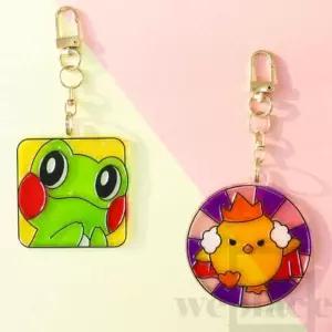 위플레이스 캐릭터 키링 만들기 키링만들기세트 아이미술놀이 글라스데코세트 유아색칠공부 아기물감놀이