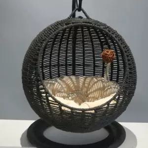 라탄 고양이 해먹 숨숨집 침대 강아지 L-대형 그네 하우스 베이직