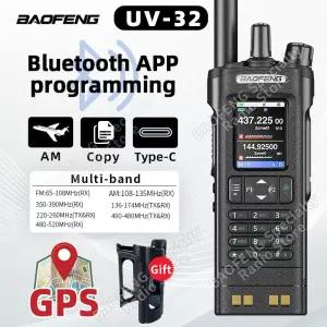 바오펑 UV-32 무전기 GPS 블루투스 프로그래밍 무선 복사 주파수 10W 에어밴드 장거리 타입C 양방향 햄