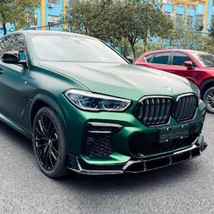 BMW X6 G06 M50i F96 2019-2023 싱글더블 슬랫 프론트 범퍼 그릴 글로스 블랙 키드니 바디킷 튜닝