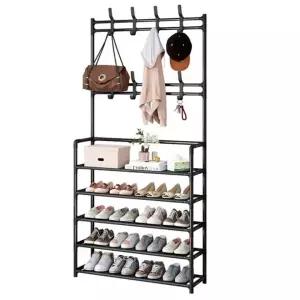 ( )모자 옷걸이 신발장 5단 신발정리대좁은현관신발장 옷걸이걸이대 신발장선반 옷걸이행거 모자거치대