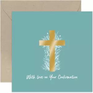 올드 잉글리시 코. 소녀 또는 소년을 위한 꽃 확인 카드 - 축하를 녹색 종교 인사말 가족 및 친구를 봉투가