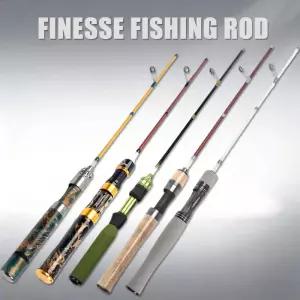 가볍고 휴대 가능한 루어 낚싯대 유리 섬유로 제작 송어와 같은 작은 물고기에 적합한 민물 여행용 낚싯대.