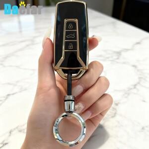 Volkswagen 호환 투아렉 EL 2019-2023용 TPU 리모컨 키 케이스 커버 자동차 쉘 폴딩키 보호 가방 홀더 액세