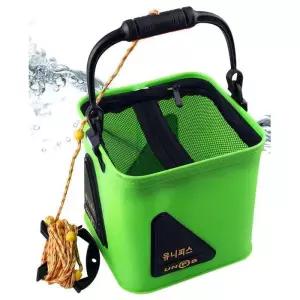 [마이모노샵][마이모노샵] 방파제 갯바위 바다 민물 튼튼한 손잡이 두레박 밑밥통 (17265384)