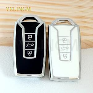 Volkswagen 호환 투아렉 EL 2019-2023용 신형 TPU 리모컨 키 케이스 쉘 보호 가방 홀더 커버 액세서리