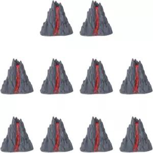 공룡 장면 교육용 BESPORTBLE 장난감 화산 8cm 사실적인 모형 세트 가정 장식 플라스틱 놀이 10개