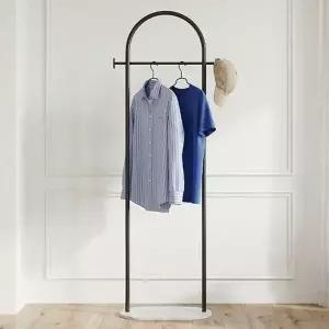 HICKIES 데일리 자취 드레스룸 틈새 스탠드 마블 옷걸이 철제 1인 행...