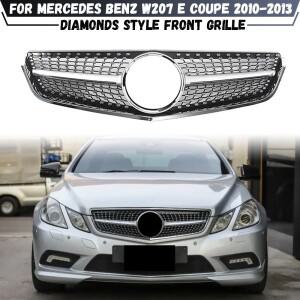 메르세데스-벤츠 E 쿠페 W207 E200 2010-2013 다이아몬드 스타일 레이싱 그릴용 프론트 범퍼 후드