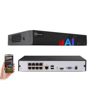 비즈니스 비디오 오디오 녹음을 위한 UNILook 4K AI 8CH PoE NVR 네트워크 레코더, 지원 8MP / 6MP 4MP 1080P IP 카메라 8채널 H.265, (HD