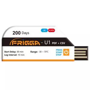 프리가 온도 데이터 로거 일회용 기록기 28800포인트 USB PDF CSV 보고서와 함께 200일 콜드 체인 운송 U1