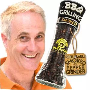 YUPANQUI 훈제 블랙 페퍼 그라인더 매뉴얼 3.5온스 - 바비큐 그릴 등을 위한 페퍼콘이 포함된 BEST 스모크