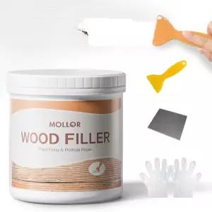 MOLOR 다목적 목재 충전재 구멍을 위한 32온스 화이트 우드 퍼티 수리 파손되거나 결함이 있는 가구 신속한