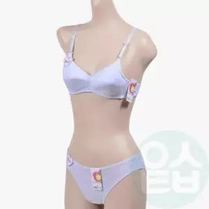 위블리 여아동 주니어 2단계 AA컵 브라팬티 주니어브래지어 초등여아브라