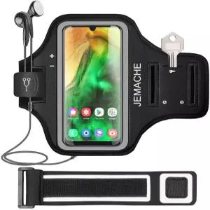 갤럭시 A56 A55 A54 암밴드 삼성 A52 A53 키 홀더 포함 제마체 방수 체육관 러닝 (블랙)