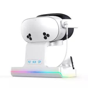 호환  메타 퀘스트 VR 3S 헤드셋 컨트롤러용 무선 고속 충전 도크 베이스 C 타입 VR 충전기 스테이션 배터
