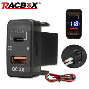 C타입 USB 인터페이스 듀얼 소켓 포트 충전기, 도요타 FJ 크루저 프라도 120 타코마 힐럭스 툰드라 고속 어