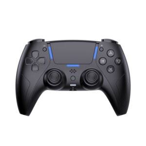 jddwin led wireless gaming controller for gamepad bluetooth, 3.5mm deck,hall effect audio ps5/pc/android/ios/mac/steam with jack, contro dual motion joystick, speaker (black) 6-axis vibration,