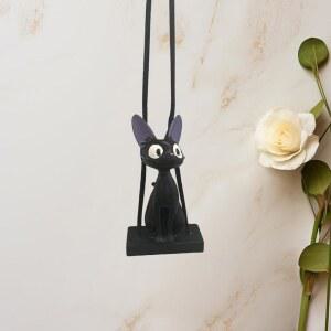 여성 액세서리를 위한 자동차 장식 내부 걸이 검은 고양이 귀여운 거울 펜던트 오토 스윙 백미러 가드닝 매력 친구 생일 선물 (블랙)