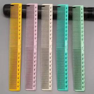 체중계 시안 옐로우 눈금자 포함 이발소 헤어 커팅 빗 미용실 스타일링 도구 Y0521