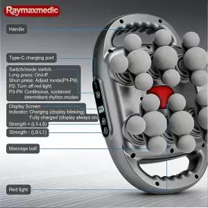 레이맥스 22헤드 근막 마사지건 고주파 진동 바디 등 허리 목 어깨 마사지기 근육