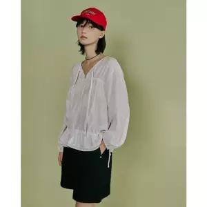 [갤러리아] LAP 스모킹 끈 셔링 블라우스 AS1WB264