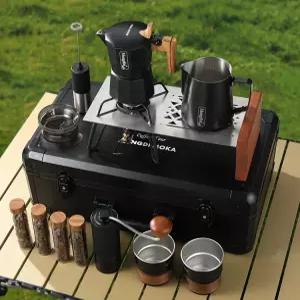 캠핑용 모카포트 세트 에스프레소 메이커 케비닛 선물 커피 주전자 드립 휴대용