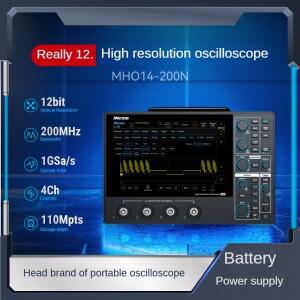 디지털 오실로스코프 4 아날로그 채널 100-200MHz 1 GSa/s 110 Mpts 8인치 터치 디스플레이 MHO14-100N