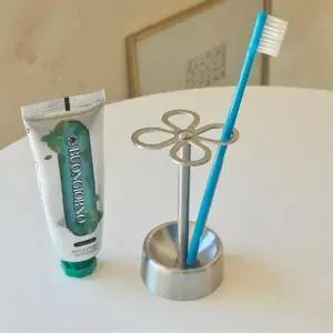 ( )스탠드 욕실 칫솔꽂이 탁상용 보관 거치대 스텐 정리대 실버