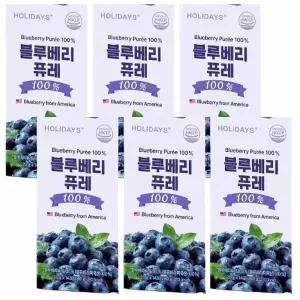 [단비] 홀리데이즈 블루베리 퓨레 14포 x 6박스