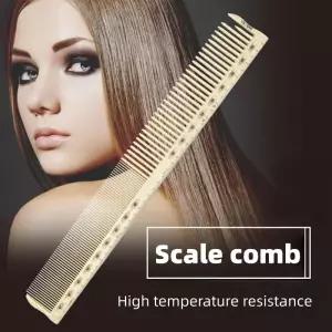 1Pc 미용 빗 헤어 커팅 천연 수지 양면 스케일 이발소 살롱 전문 스타일링 도구 Y0416