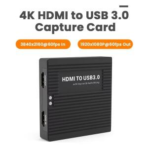 LCC380 4K60 HDMI to USB3.0 비디오 캡처 카드 1080p60 MJPEG/YUV 출력 오디오 믹싱 라이브 스트리밍 게임