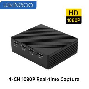 실시간 스트리밍 미디어 게임 녹화 박스 라이브 방송 워크스테이션 비디오 캡처 카드 4 채널 HDMI 호환 108