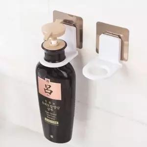 (색상 화이트(기본))화장실 욕실 거실 손소독 샴푸 걸이 홀더 거치대