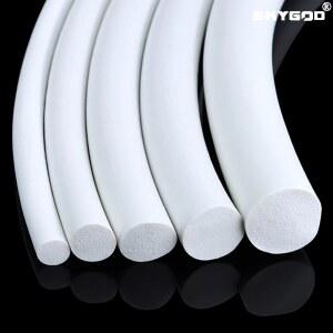 5M 실리콘 고무 발포 스트립 라운드 DIA1 스폰지 25MM 후원자 막대 흰색