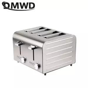 2/4 슬라이스 슬롯 다기능 전기 토스터 7 기어 온도 조절 버거 빵 로스터 롤빵 베이커 부스러기 트레이