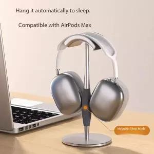 호환 알루미늄 합금 ABS 헤드폰 스탠드 받침대 분리형 자동 슬립 헤드셋 홀더 디스플레이 선반 에어팟 맥스