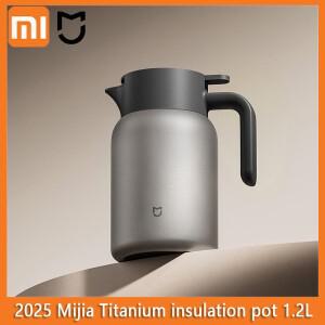 샤오미 미지아 티타늄 보온 주전자 뜨겁고 차가운 음료용 1.2L 용량 항균 차 보관함 커피 디스펜서