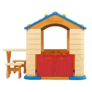유아 대형 플라스틱 놀이집 테이블 의자 세트 블루 아기하우스 키즈 텐트 장난감