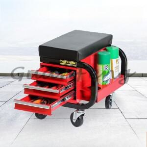 다기능 3단 서랍 공구 보관 캐비닛 바퀴 달린 다목적 작업장 유지보수 벤치 작업대